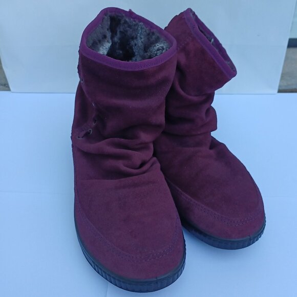 Hotter Purple Suede Bootie Boots 6 - Picture 1 of 10